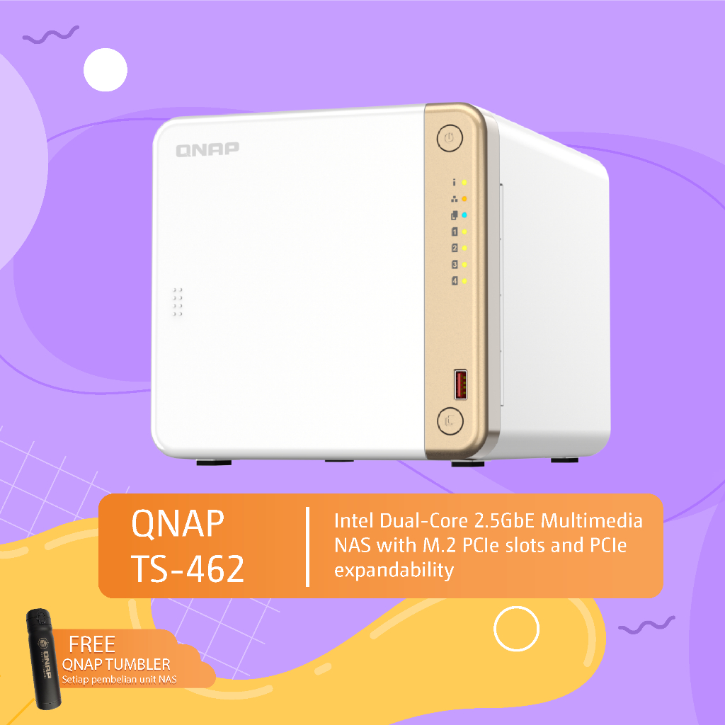 QNAP TS-462-2G RAM 4-Bay NAS Server External Storage Cloud TS462