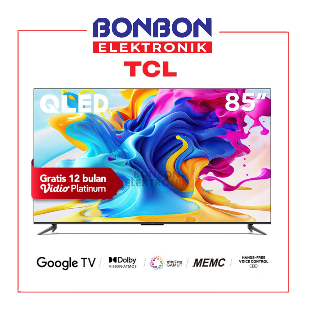 TCL LED TV 85&quot; 85C645 QLED 4K UHD Google C645 SMART TV HDR10+ DOLBY