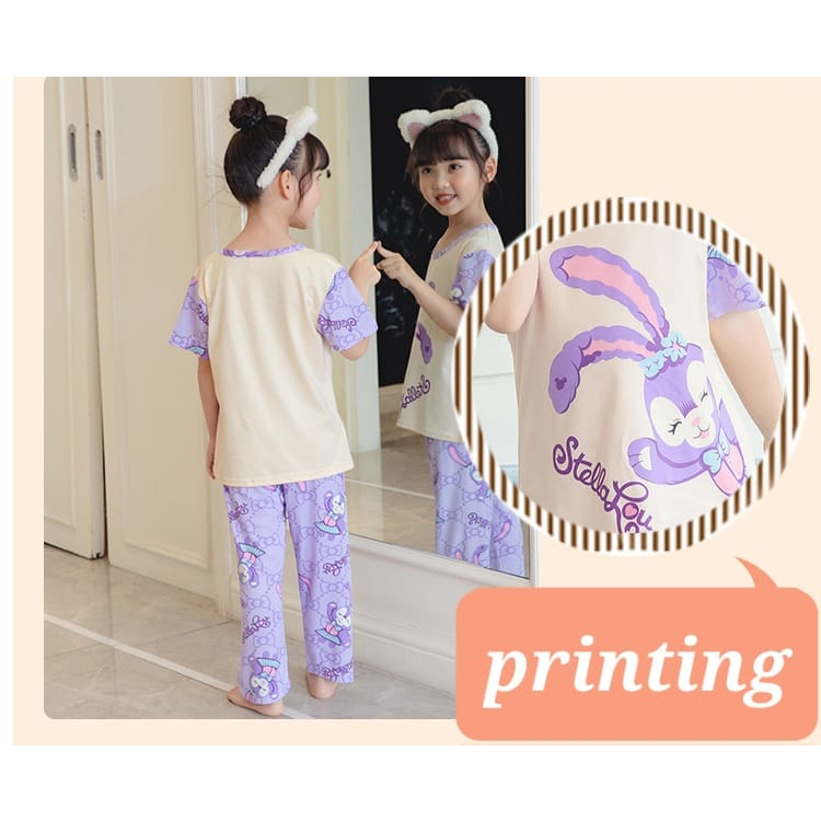 PIYAMA CUTE BAJU TIDUR ANAK CEWEK SET SANTAI DAILY FASHION IMPORT ADEM