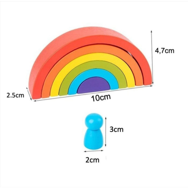 

Doll Montessori Mainan Rainbow Promo Peg Wooden Murah Block J88 - KECIL Balok RAINBOW Pelangi