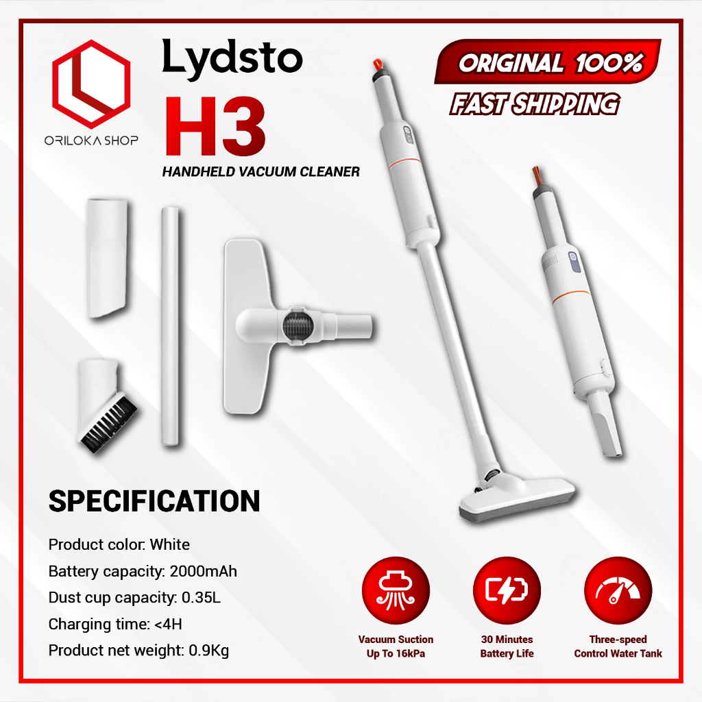 Lydsto H3 Vacuum Cleaner Wireless Portable - Penyedot Debu Rumah Mobil