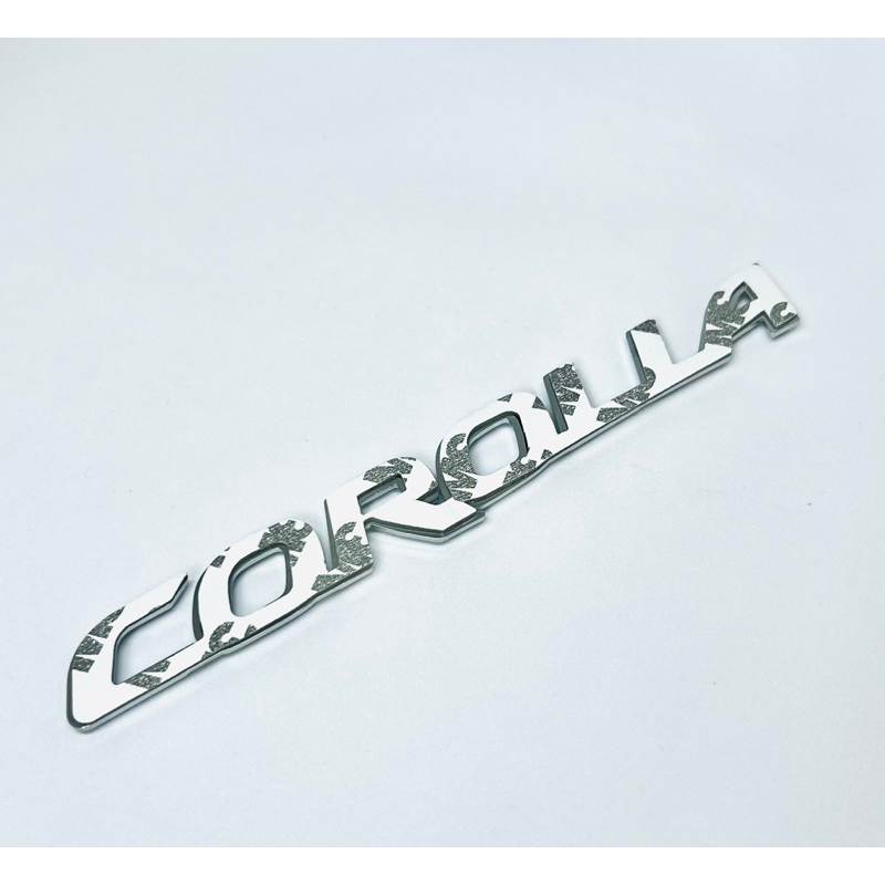 Emblem Logo Tulisan COROLLA chrome 18cm