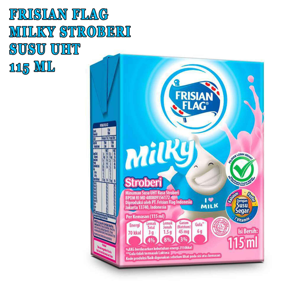 Susu UHT* Susu* Frisian flag* Strawberi