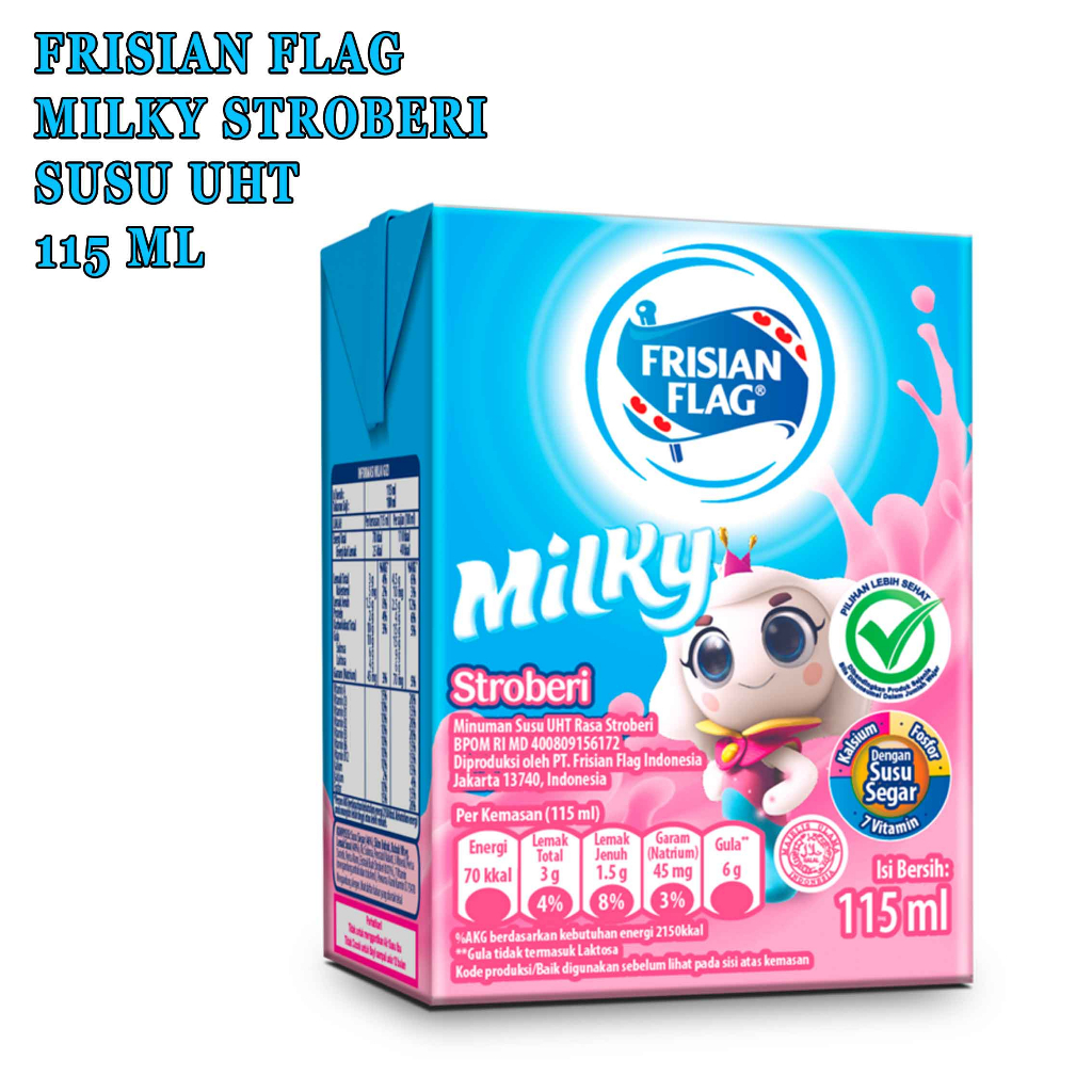 Susu UHT* Susu* Frisian flag* Strawberi