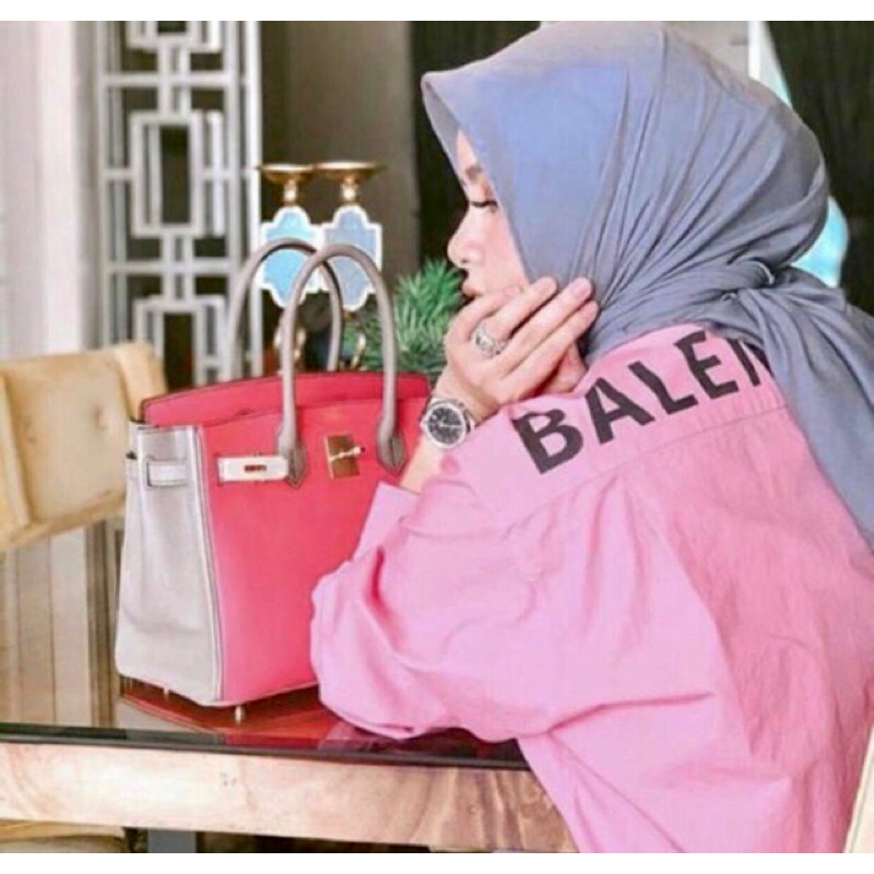 KEMEJA WANITA CASUAL BASIC POLOS WARNA LENGAN PANJANG JUMBO IMPORT BANGKOK