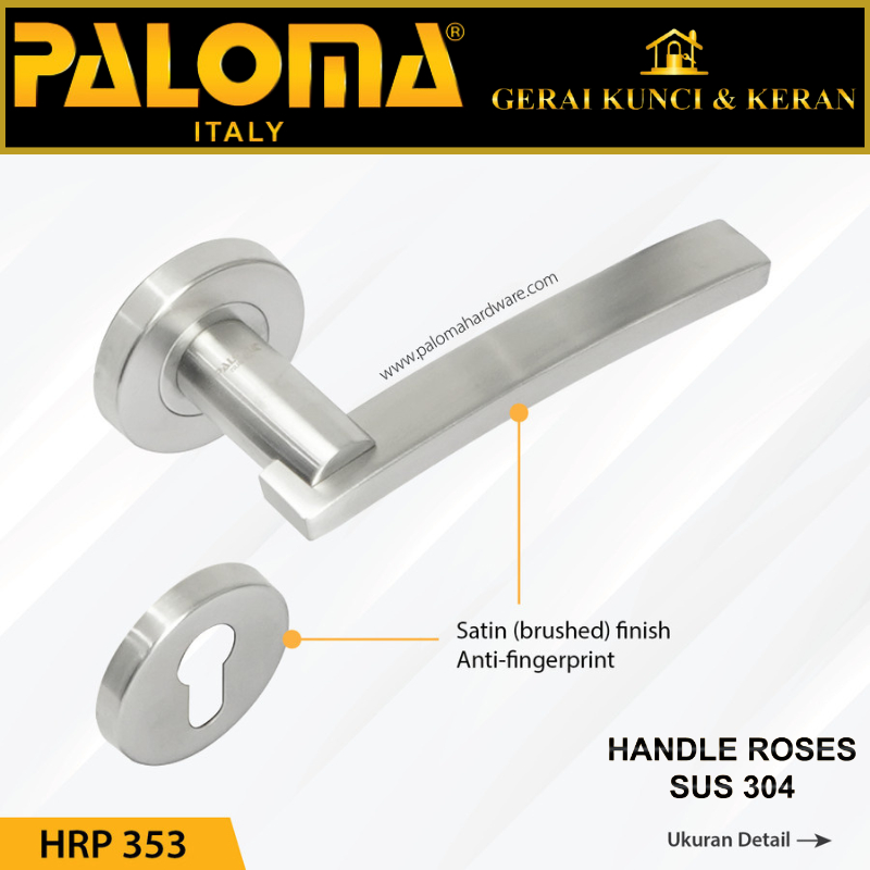 Handle Pintu Roses PALOMA HRP 353 LHT LAGUNA SS