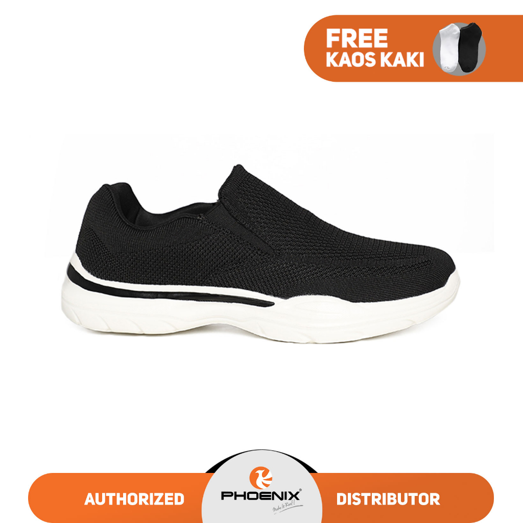 Phoenix Ares Sepatu Slip On Pria - Black