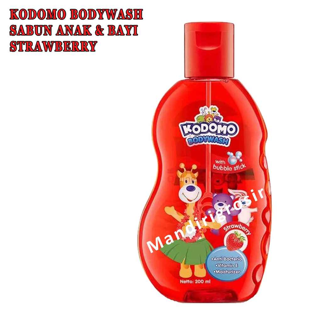 Sabun Bayi &amp; Anak Strawberry* Kodomo Bodywash With Bubble Stick* 200ml