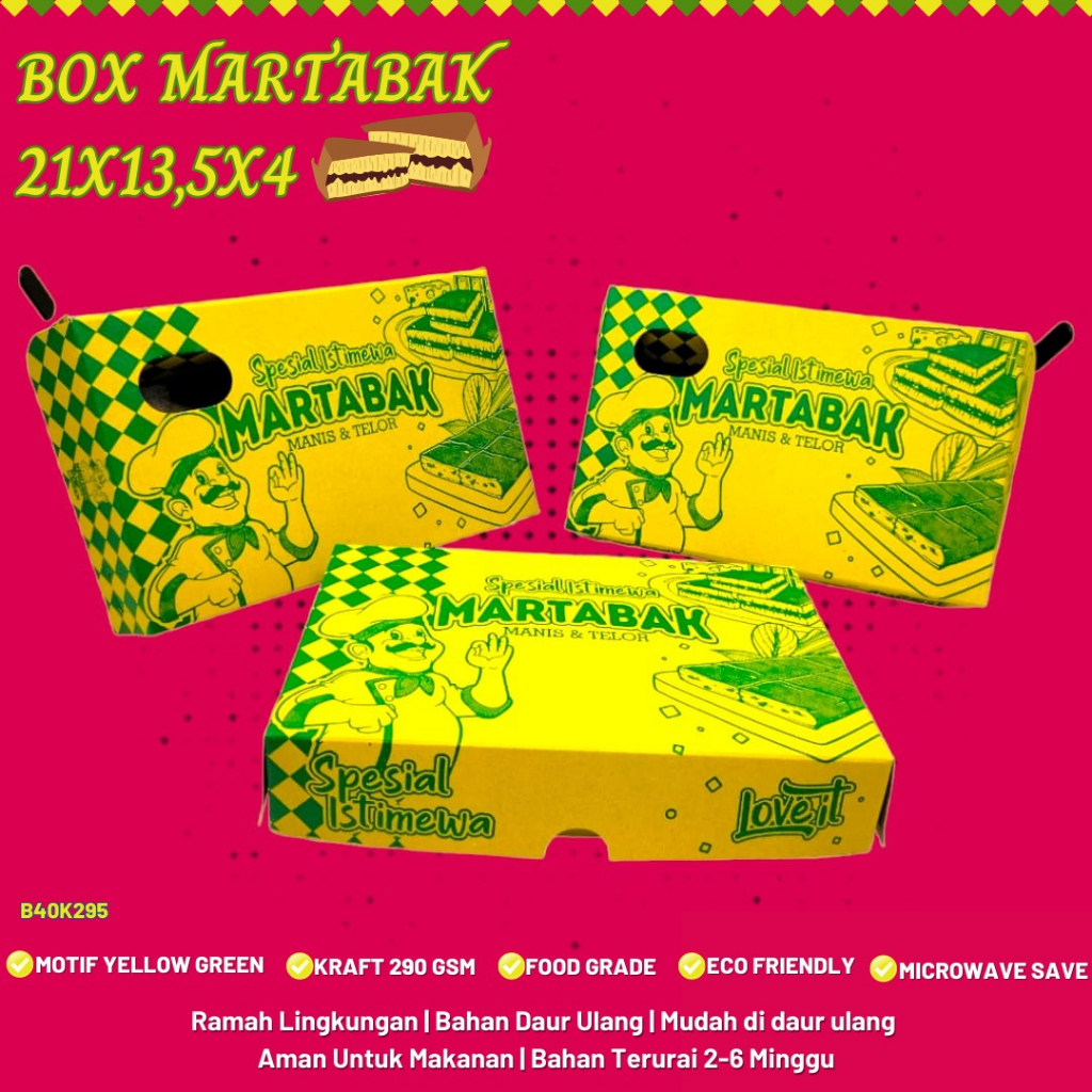 Dus Martabak Laminasi Box Martabak (B40K295-21X13.5X4 Cm)