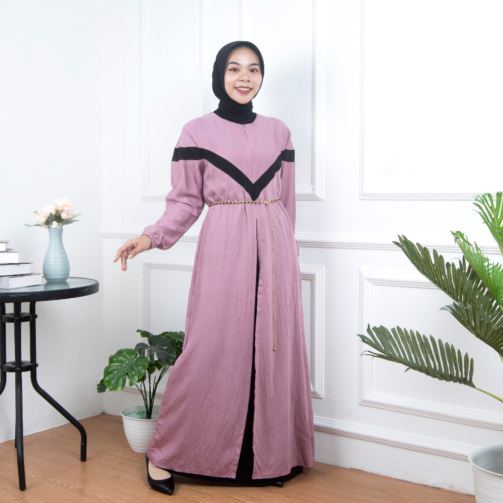 Gamis Tahira Dress Maxi Gaun Lebaran Fashion Muslim Wanita Terbaru