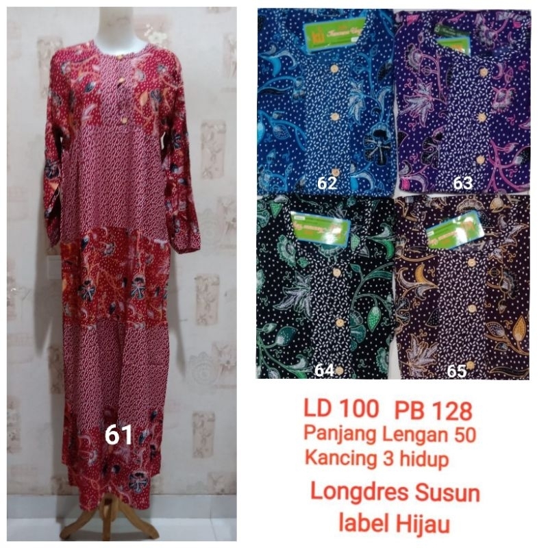 Longdres Susun Kencana Ungu LD 100 label Hijau