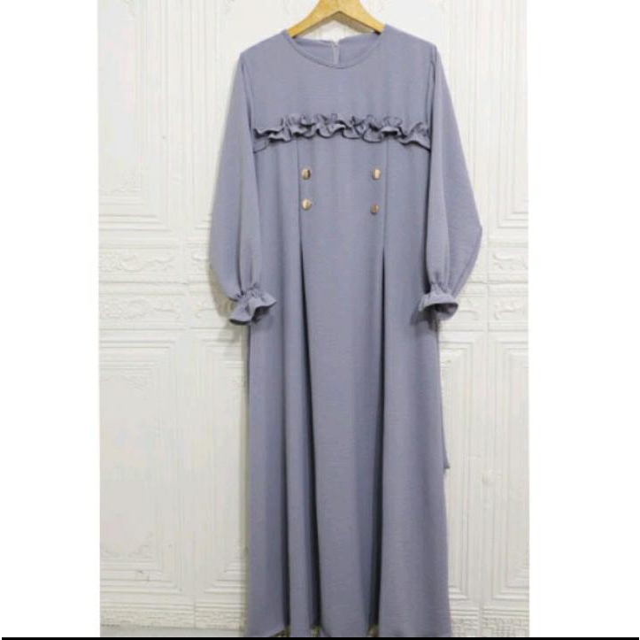 Gamis Crinkle airflow Dress wanita terbaru 2023 Dress wanita model kekinian