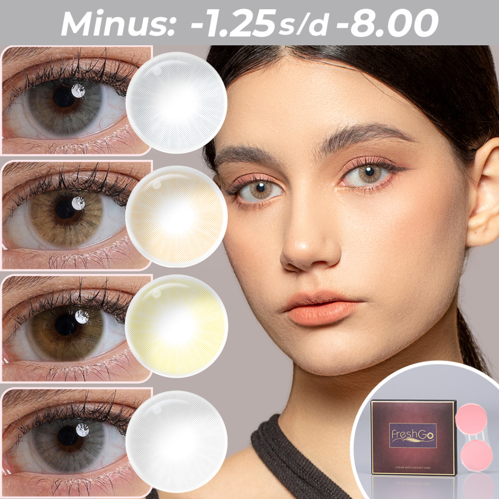 (COD)Softlens Minus 14.20mm (-1.25 s/d -8.00)  Soflen Minus Soflens lcy Gray soflens murah softlens grey kadar air 40% soflen minus