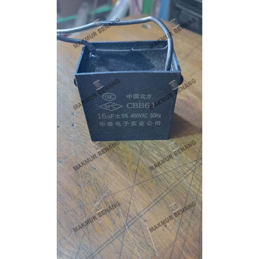 KAPASITOR DINAMO MESIN JAHIT HIGH SPEED 16 MIKRO