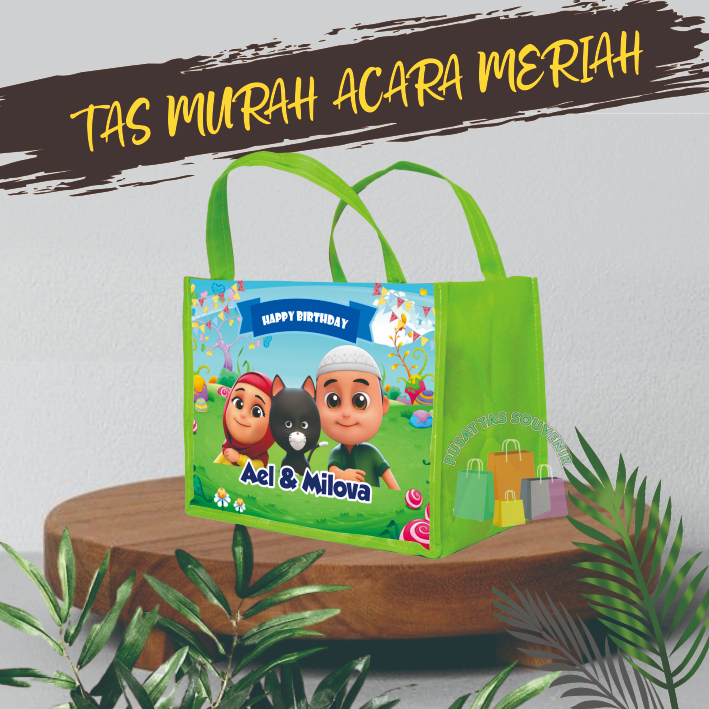 

Tas Souvenir Ulang Tahun Karakter Anak Muslim/Ukuran Box Bento/Bisa Beli Satuan READY STOCK