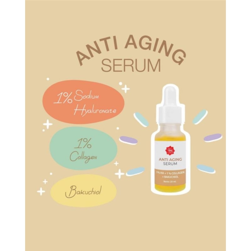 Anti Aging Serum Triple Rejuvenating Active Mencegah Penuaan Dini Skincare Wajah 30 tahun keatas 1% Sodium Hyaluronate Acid 1% Collagen Bakuchiol Retinol Viva Cosmetics