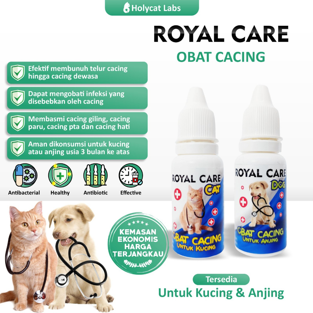 Royal Care Obat Cacing Kucing Anjing 10ml