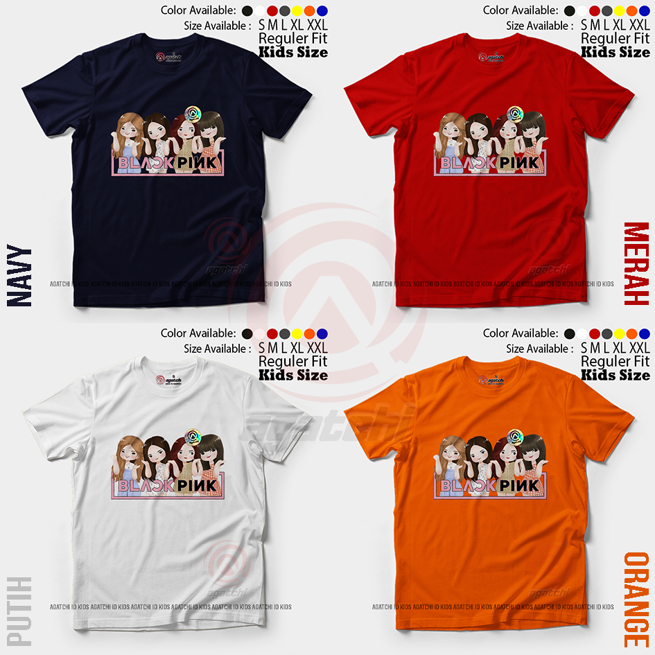 Baju Kaos Atasan Anak Perempuan Agatchi K-pop Lovers Black Pink