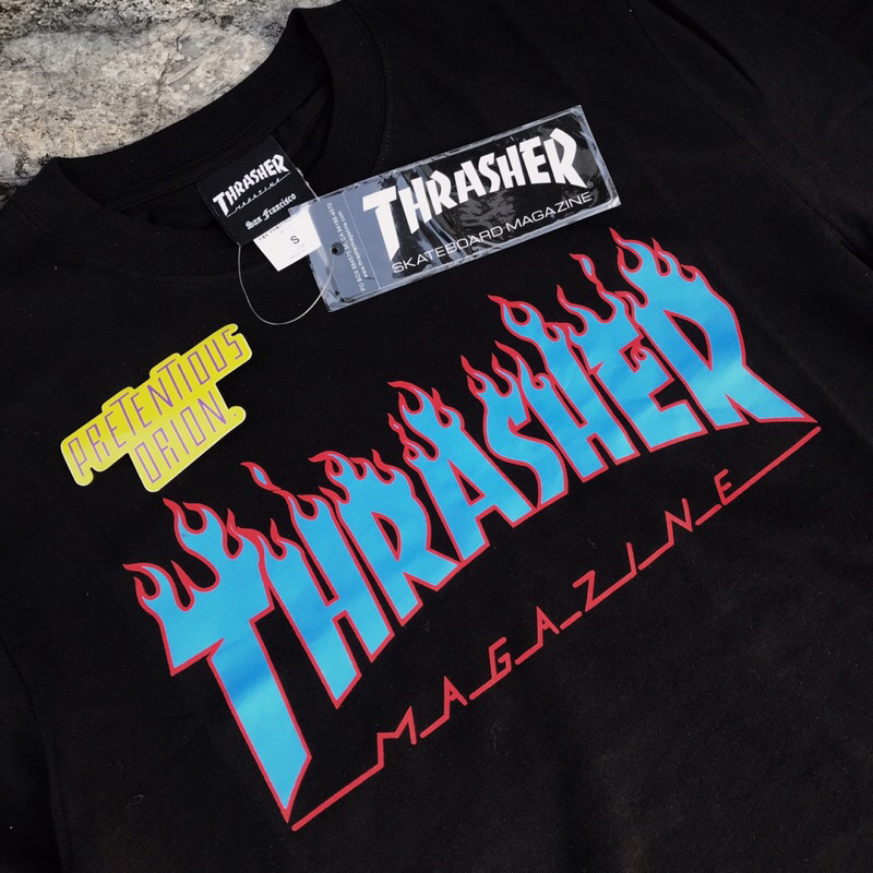 Thrasher T-shirt Blue Flame Original Japan Licensed