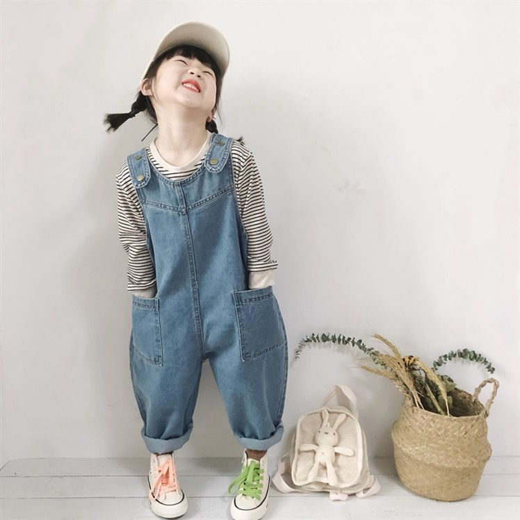 OVERALL OVERSIZE OVERALL UNISEX 2-7 Tahun Overall Anak Jumpsuit Jeans Anak