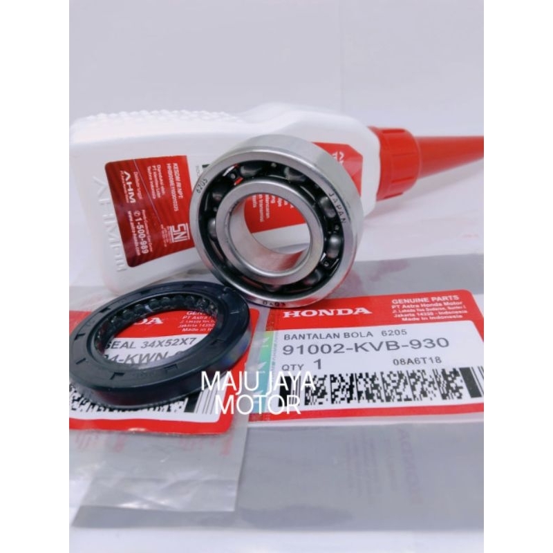 Bearing Roda Belakang 6205+Seal Roda+Oli Gardan Honda Vario 125 fi old  Vario 125 esp Vario 150 new 