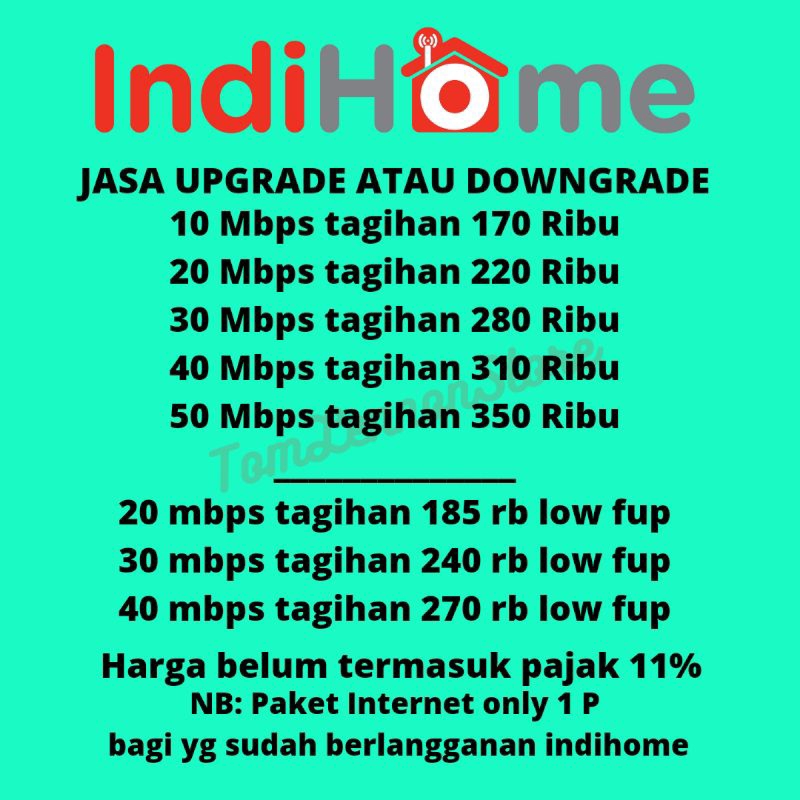 MIGRASI 10-50 MBPS PAKET INDIHOME 1P INET ONLY|| MIGRASI SPEED INDIHOME || DOWNGRADE UPGRADE PAKET I