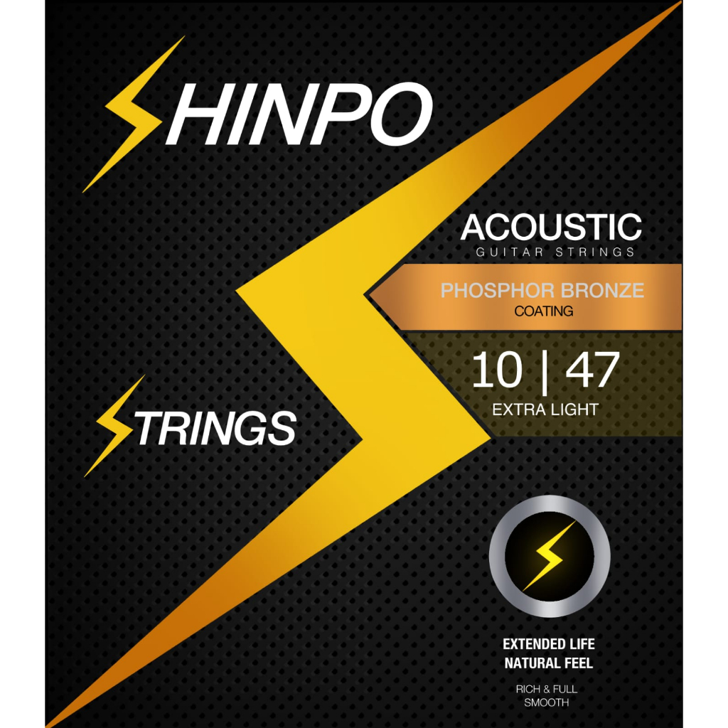 Original Senar Gitar Shinpo Akustik Anti Karat Coating Import USA Barcode Set