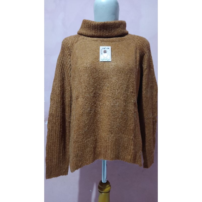 Sweater Wanita bulu coklat / atasan wanita korea