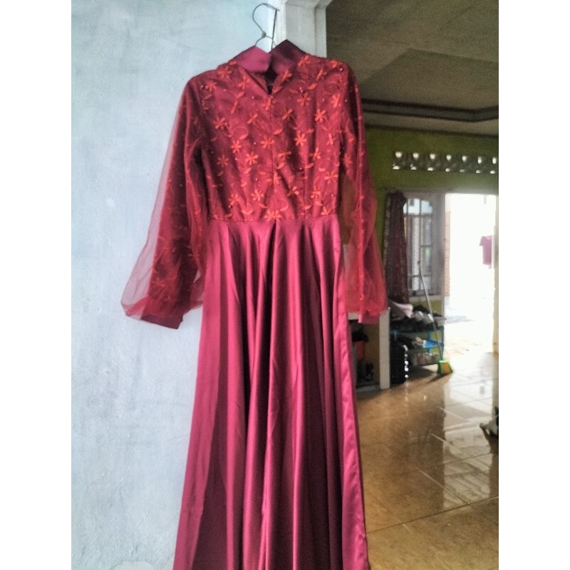 SALE (PRELOVED) DRESS BY PUTHIC | GAMIS PESTA | BRUKAT TILE