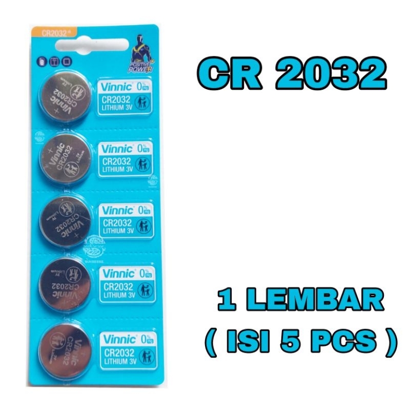 Batu Baterai Vinnic CR2032 / Baterai Timbangan Digital, Jam, Kunci / Remot Mobil / Motor, Mainan