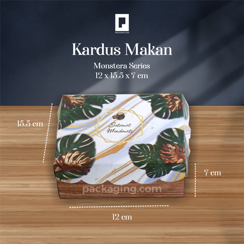 Dus Kue/Box Kue R5 Motif Monstera Marble