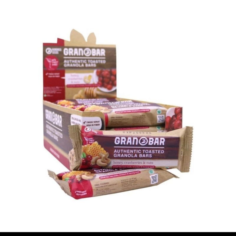 

granobar honey cranberries pack 16