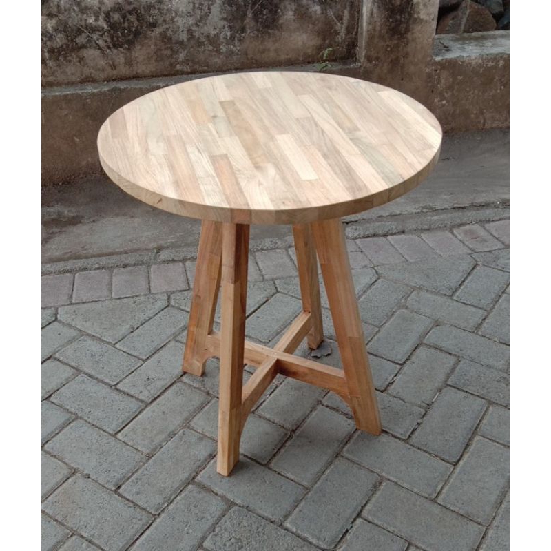 MEJA CAFE 100% bahan kayu jati oven