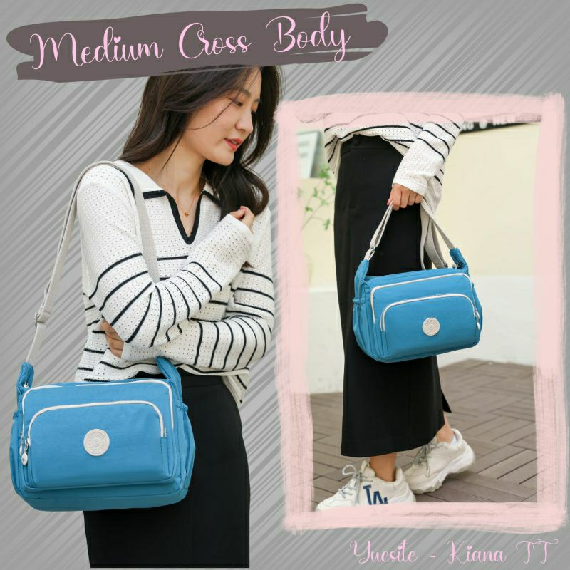 Tas wanita selempang medium yuesite kiana original cross body import cyutebags