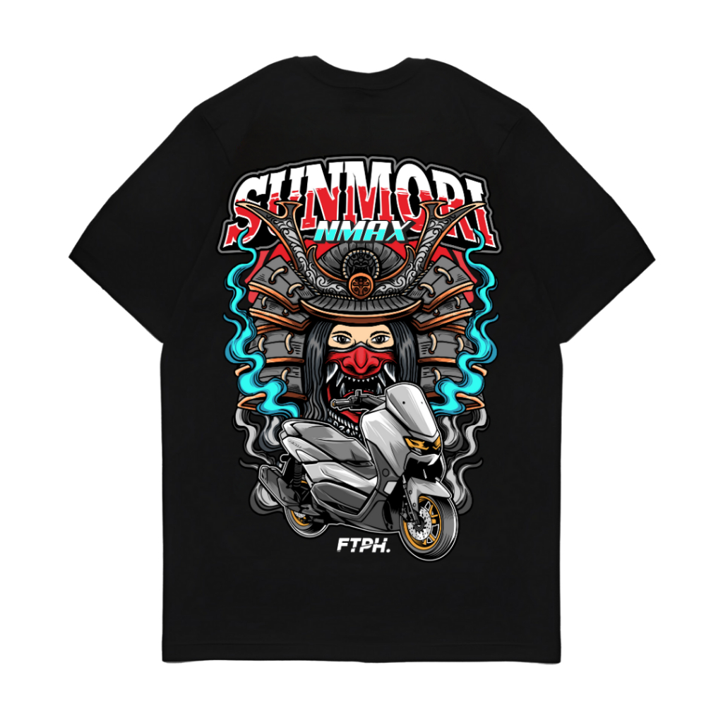 FTPH Kaos Baju Atasan Tshirt Lengan Pendek Black Motor Sunmori Nmax New Original Terbaru Kekinian