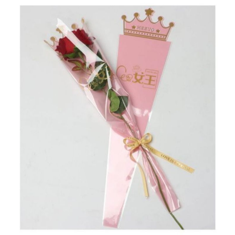 

B31 Queen single bag | Crown single bag | Pouch Bunga | Plastik bunga | Flower bag | Kantong Bunga | Florist | Mother day