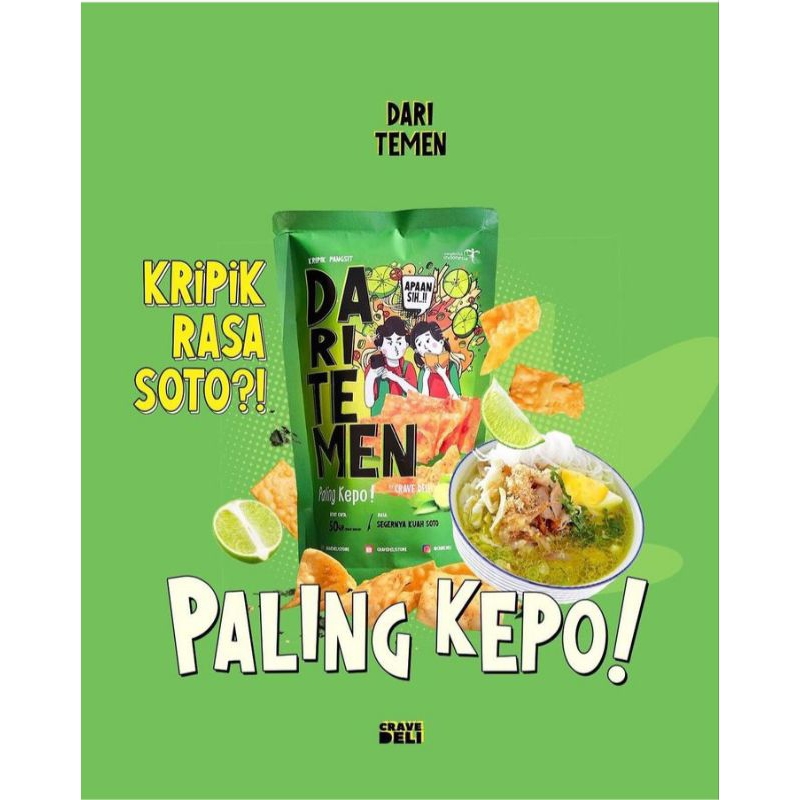 

Keripik pangsit kekinian Rasa soto