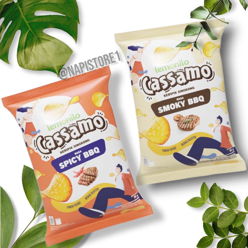 Lemonilo Cassamo Keripik singkong Spicy Bbq dan Smoky Bbq 50g