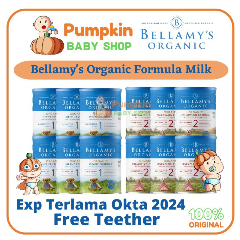 Beli 6 kaleng Bellamys Organic Milk Susu Formula Bayi &amp; Anak Step 1 / Step 2