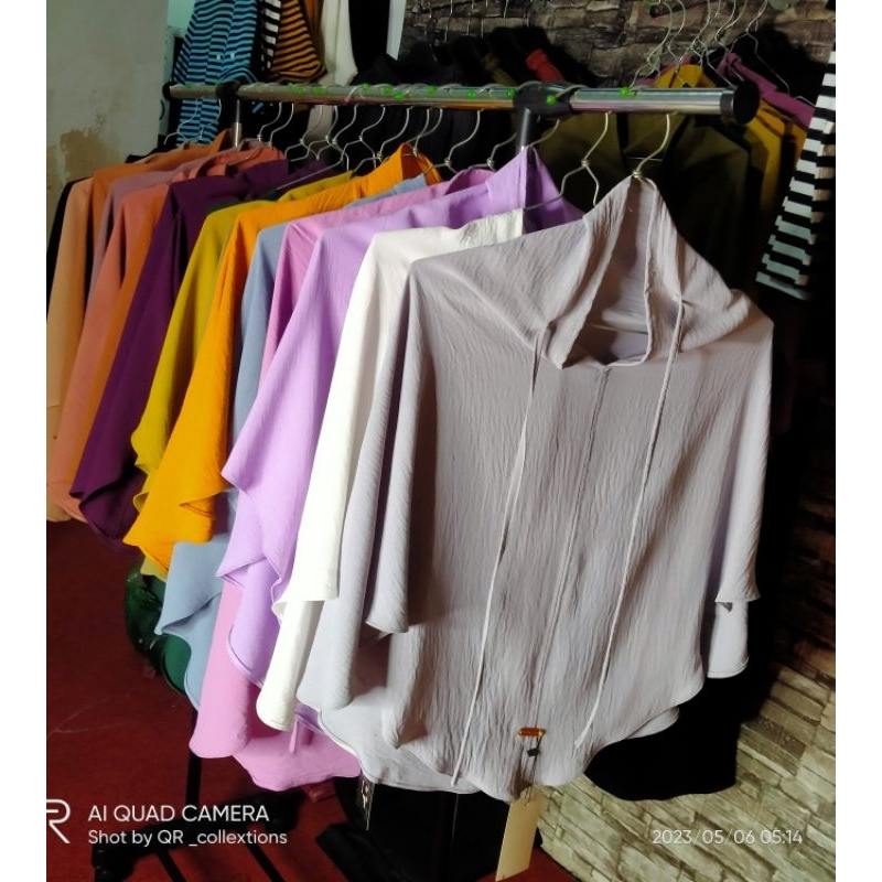 hijap bergo , kudung instan bahan cringkel airflow