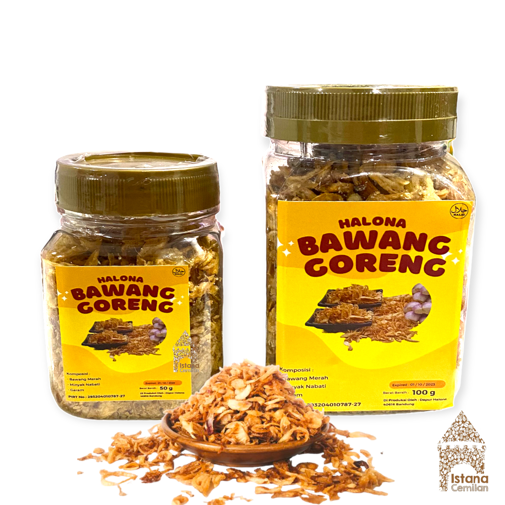 Halona Bawang Goreng Renyah Toples 50 / 100 Gram