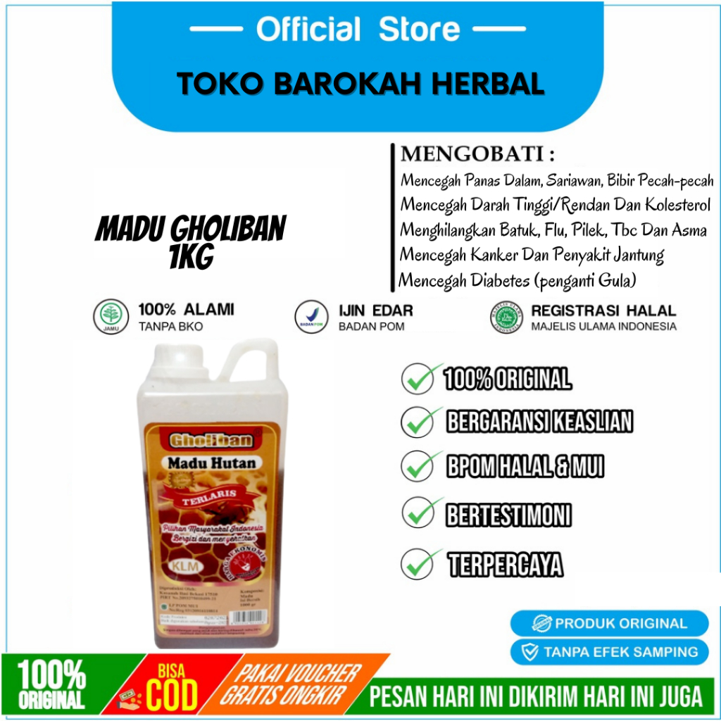 

GHOLIBAN - Madu Gholiban 1kg Madu Hutan Kalimantan Asli Original
