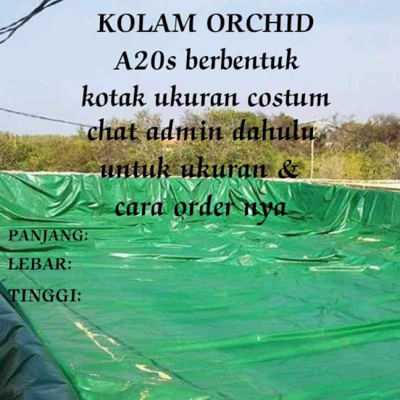 terpal kolam orchid A20s harga per meter bisa costum sesuai kebutuhan