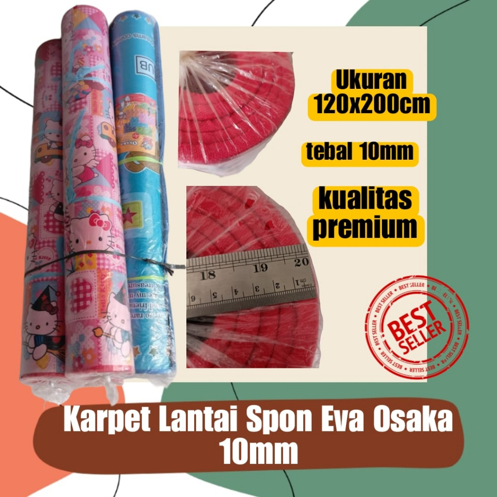 Karpet Lantai Spon Eva Osaka tebal 10mm /  Tikar Plastik Eva Kualitas Premium