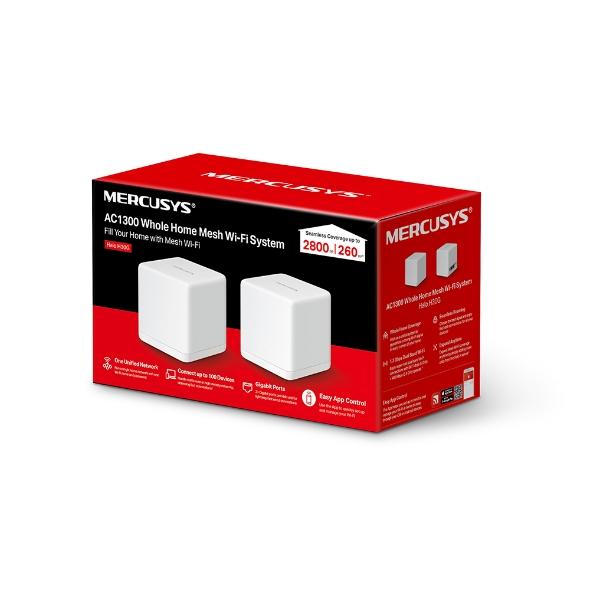 Mercusys Halo H30G AC1300 Dual Band Gigabit Whole Mesh Router (2-Pack)