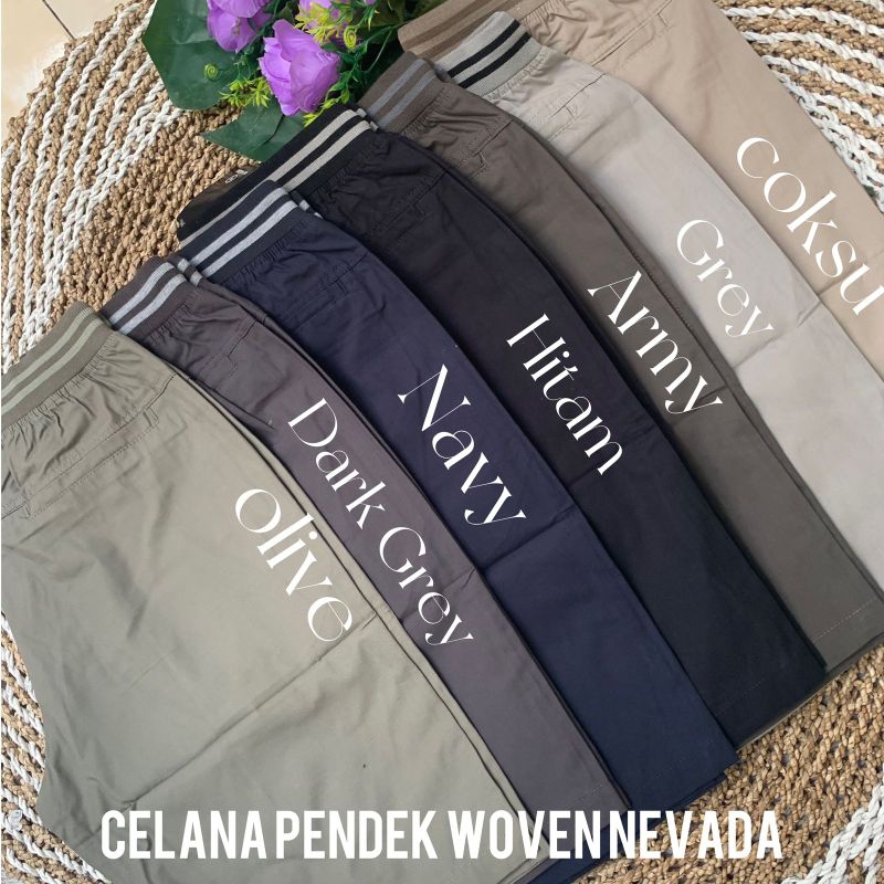 Nevada/Diesel celana pendek woven katun cowok branded matahari