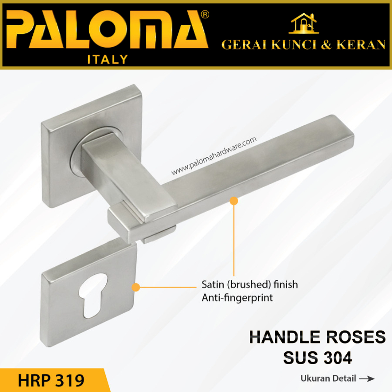 PALOMA HRP 319 Handle Pintu Roses Stainless Steel Lever Gagang Handel