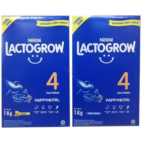 LACTOGROW 1+ DAN 3+ RASA MADU ATAU VANILA 1KG