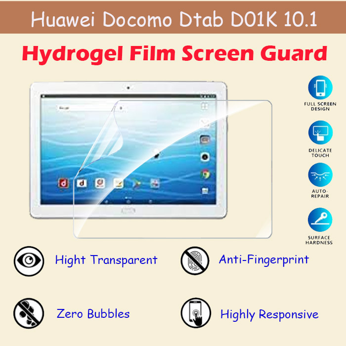Huawei Docomo Dtab D01K 10.1 Hydrogel Screen Guard Protector Antigores Clear Bening Glossy Anti Gore