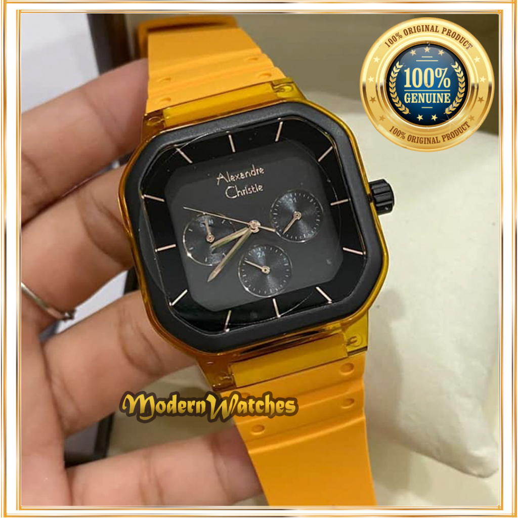 Jam Ori Alexandre Christie AC 2811 Orange Rosegold Terlaris Jam Tangan Alexander Christy Termurah